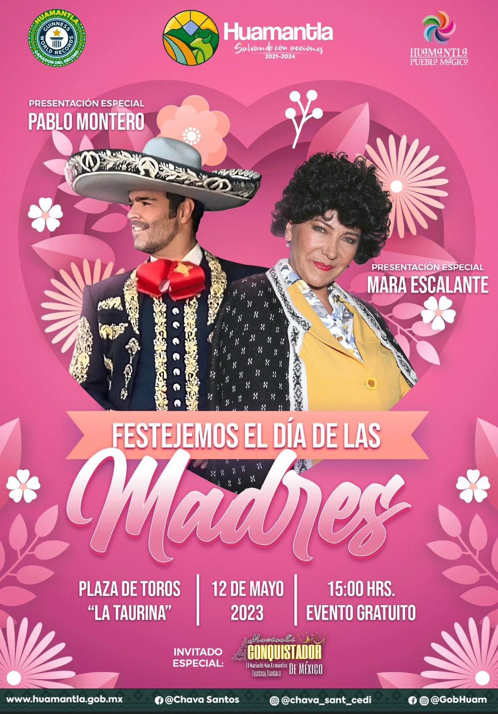 Doña Lucha y Pablo Montero deleitarán a las madres de  Huamantla